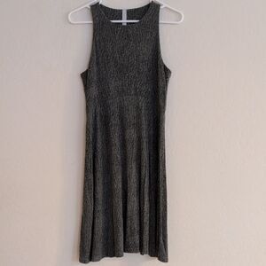 Athleta Santorini Thera Printed Dress Grey Black Animal Print - Size S